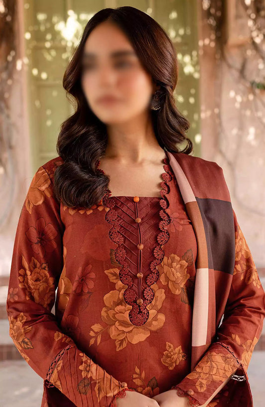 Farasha The Winter Whispers Unstitched Khaddar 2024 - 05 AMBRAE
