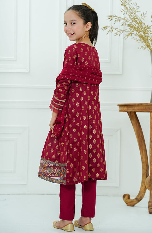 Amna Khadija Embroidered Cotton Stitched 3 Piece Suit - BBMDD-09-D - AK25BNBD2 - Pink - Summer Collection