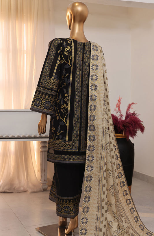 HZ Textile Printed Lawn Stitched 3 Piece Suit - SSP-3P-024 Black - HZ25FHGE - Black - Eid Collection