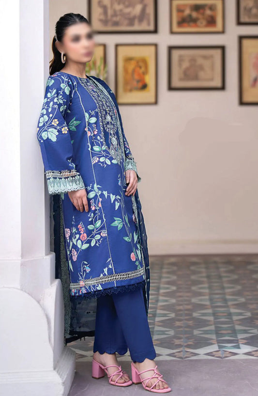 Xenia Formals Summer Soiree Unstitched Lawn Collection 2024 - D 06 MONTAUK