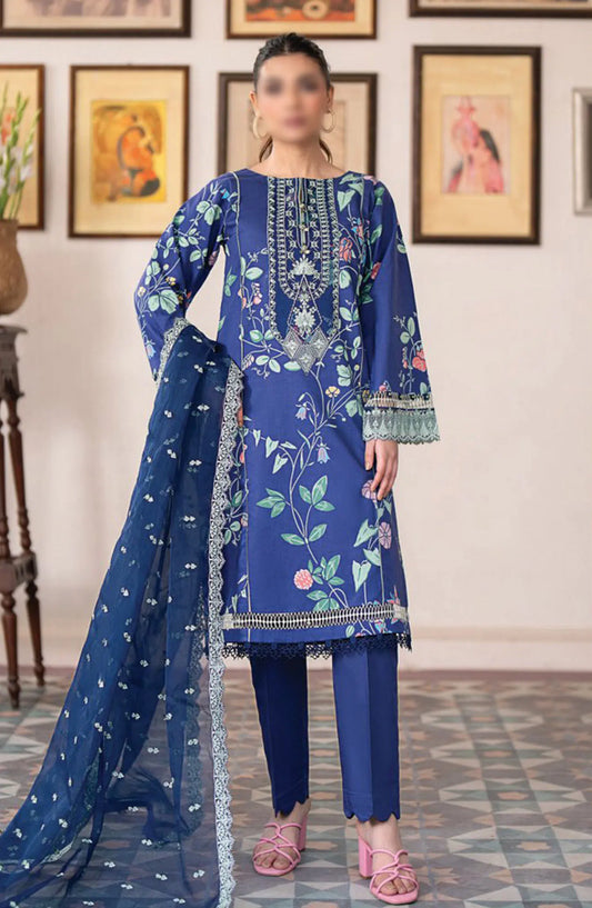 Xenia Formals Summer Soiree Unstitched Lawn Collection 2024 - D 06 MONTAUK