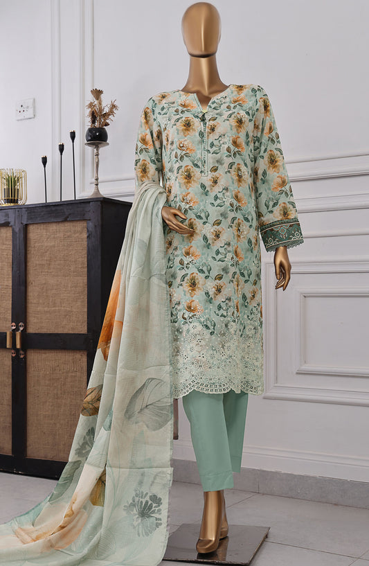 Anmol by HZ Textile Chikankari Lawn Unstitched 3 Piece Suit - ACE-1077 - HZ25ACE - Green - Summer Collection