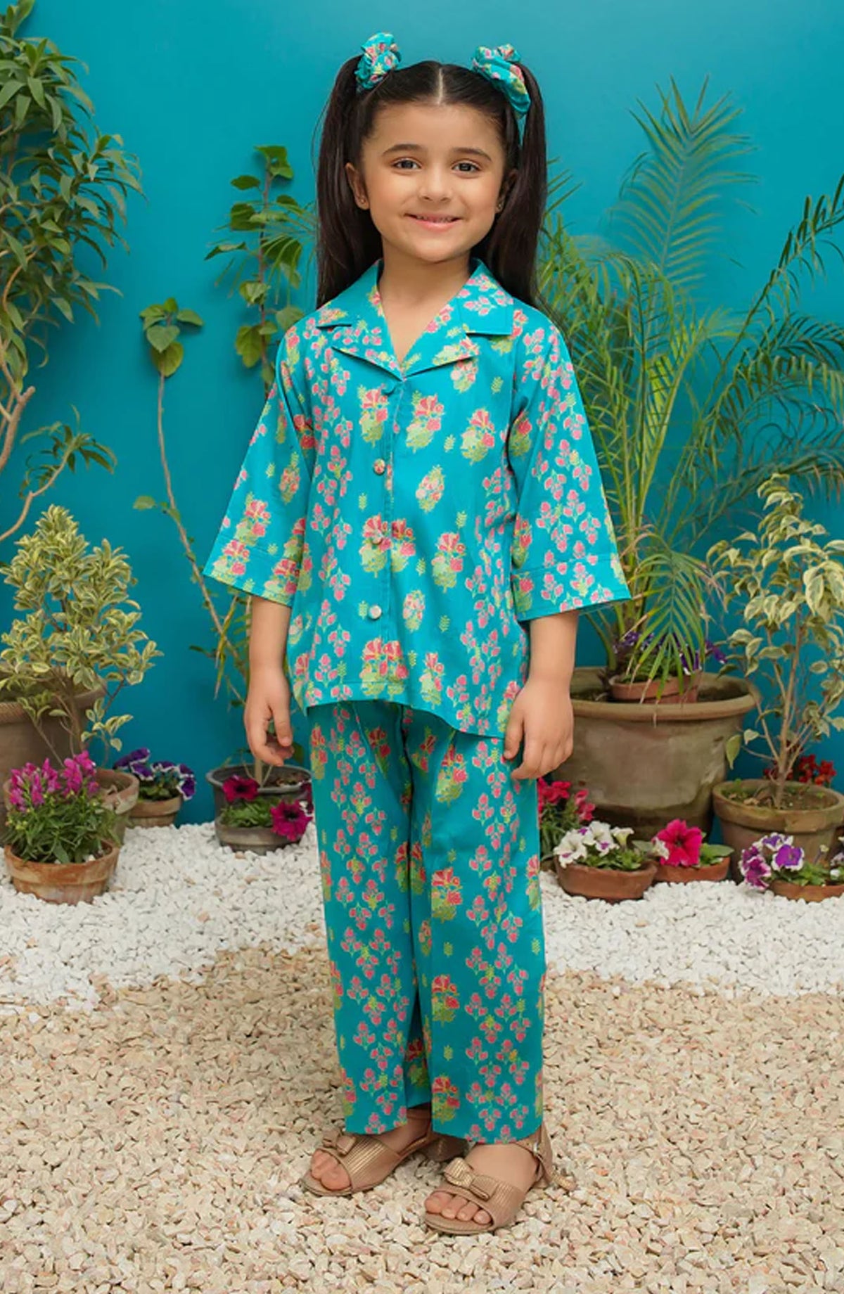 Modest Casual Lawn Stitched 2 Piece - 9150 - MOD25SSL - Blue - Girls Summer Collection