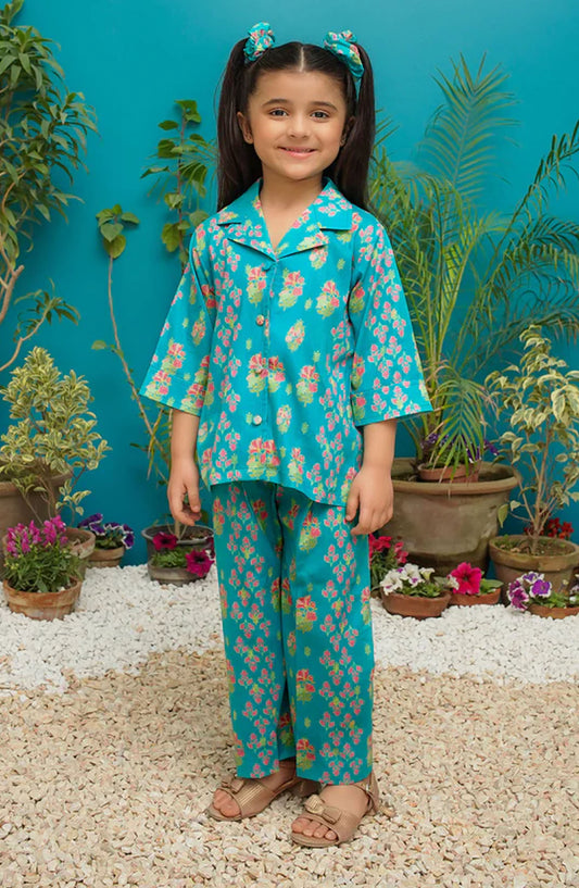 Modest Casual Lawn Stitched 2 Piece - 9150 - MOD25SSL - Blue - Girls Summer Collection