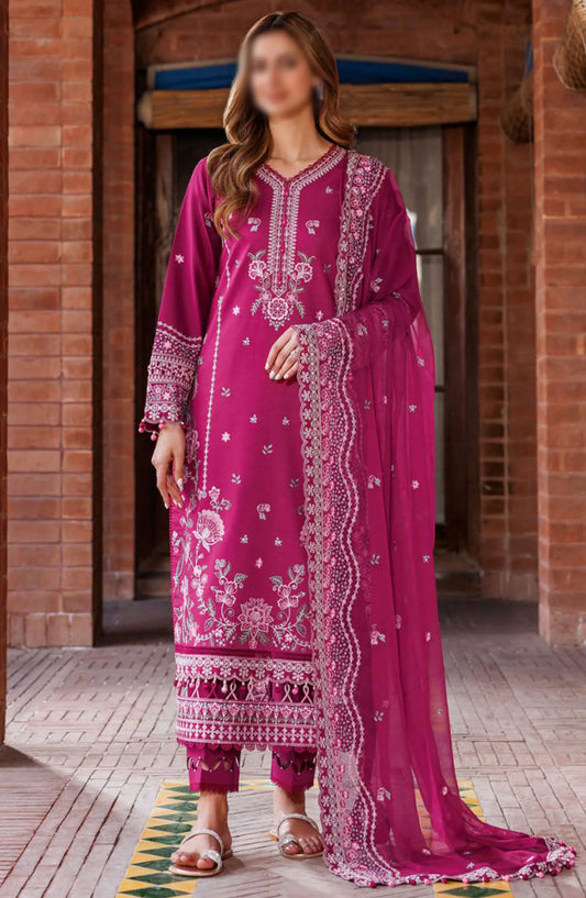 Farasha Kaavish Eid Festive Lawn SS Collection 2024 - 07- ROSY SOMBER