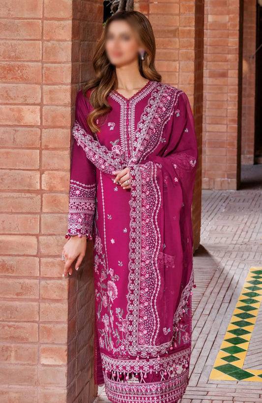 Farasha Kaavish Eid Festive Lawn SS Collection 2024 - 07- ROSY SOMBER