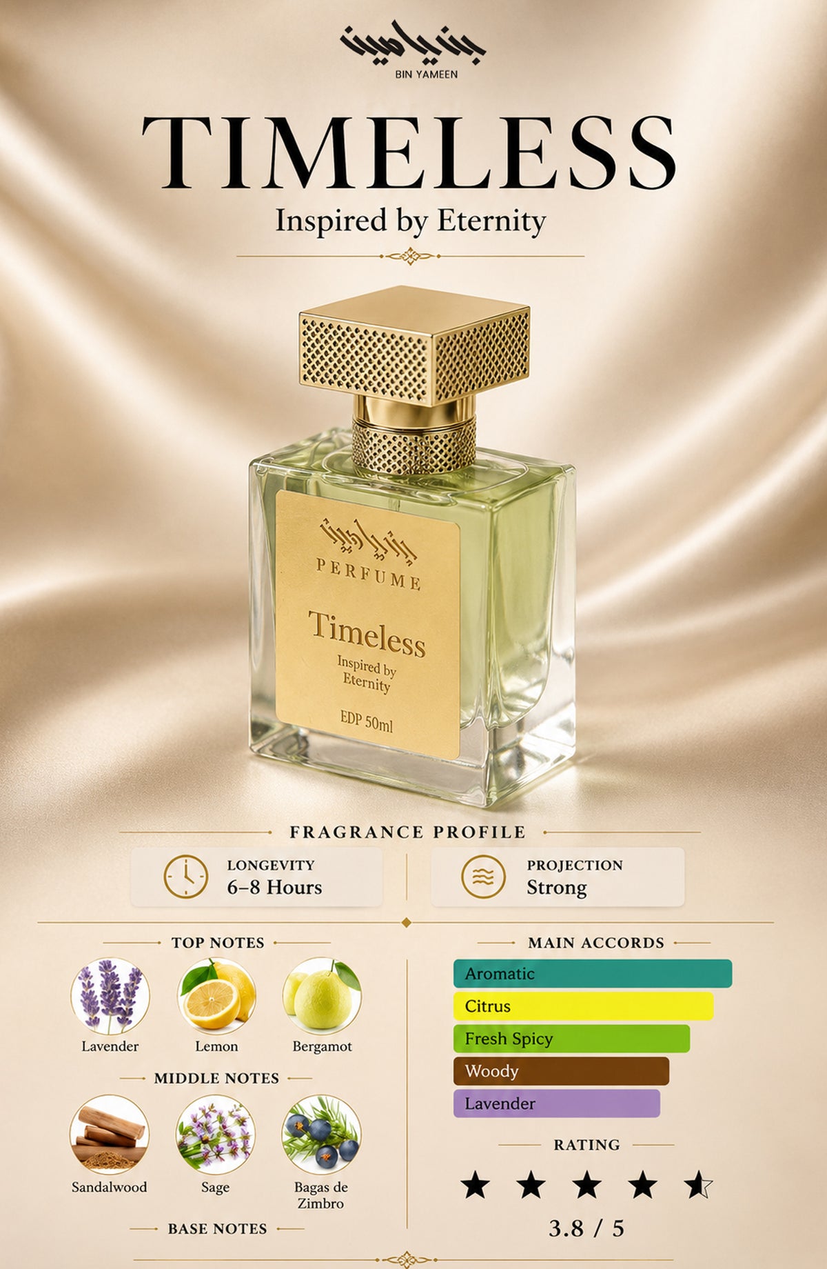 TIMELESS Inspired by Eternity - BY26PTRE - Men Perfume