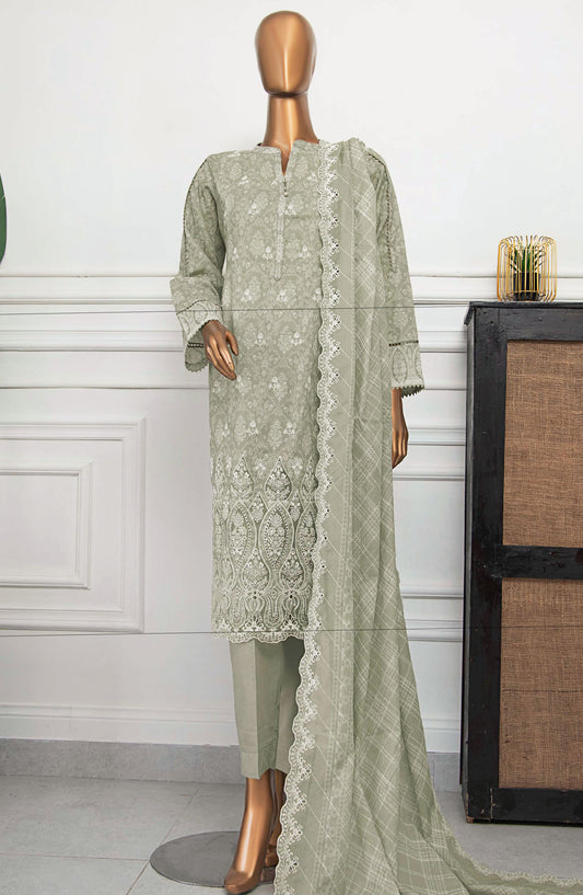 Nakshkari by HZ Textile Embroidered Lawn Unstitched 3 Piece Suit - A-968 - HZ25NE - Grey - Summer Collection