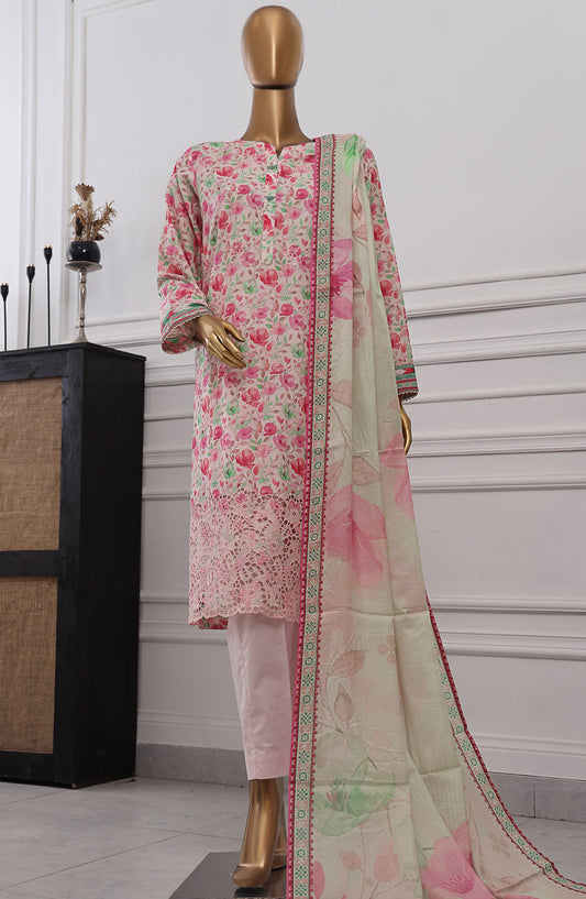 Anmol by HZ Textile Chikankari Lawn Unstitched 3 Piece Suit - ACE-1074 - HZ25ACE - Pink - Summer Collection