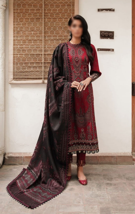 Jazmin Shahtoosh Luxury Embroidered Winter 2022 Collection 07 SABUHI