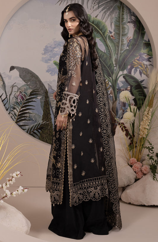 Aaraish by Diara Couture Embroidered Organza Stitched 3 Piece Suit - US-648 REHANI - DC25AA - Black - Formal Collection