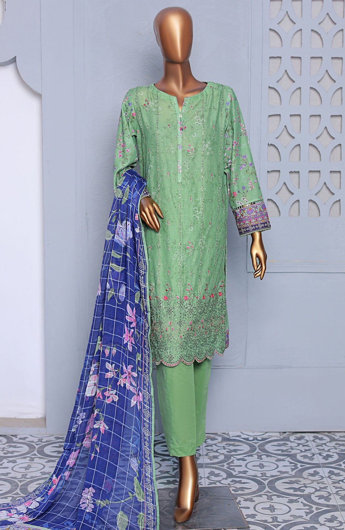 Anmol by HZ Textile Chikankari Lawn Unstitched 3 Piece Suit - ACE-954 - HZ25ACE - Green - Summer Collection