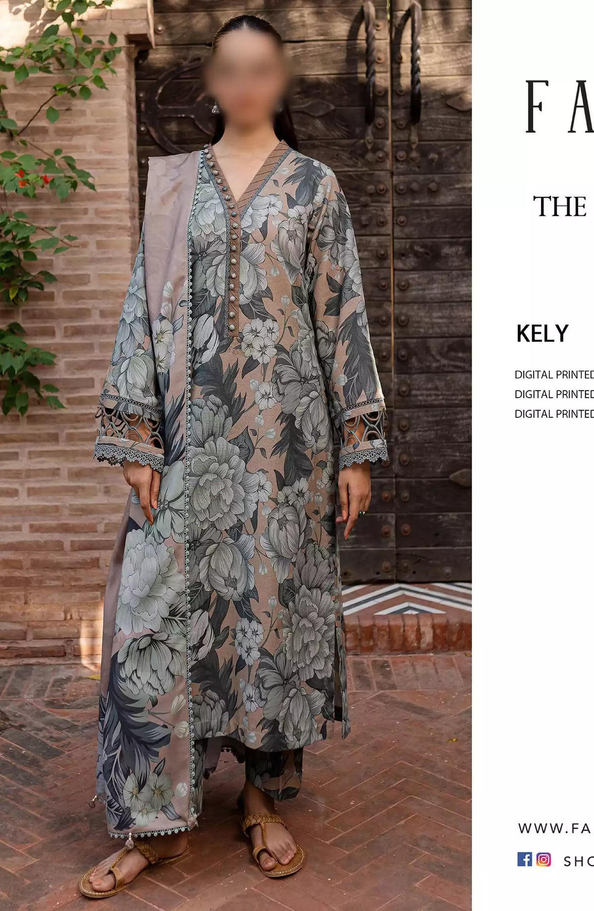Farasha The Winter Whispers Unstitched Khaddar 2024 - 08 KELY