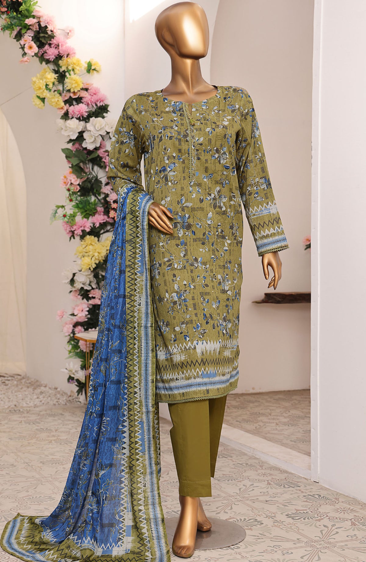 HZ Textile Printed Lawn Unstitched 3 Piece Suit - PPC-206 - HZ25PDPL - Green - Summer Collection