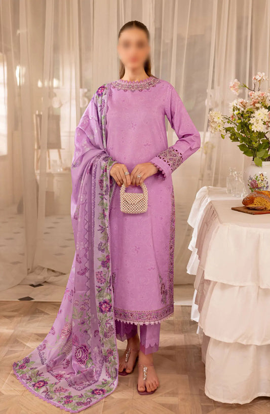 FARASHA SERAYA - Unstitched Lawn SS Collection 2024 - 9- VIOLET