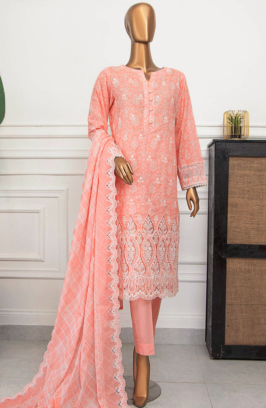 Nakshkari by HZ Textile Embroidered Lawn Unstitched 3 Piece Suit - A-963 - HZ25NE - Pink - Summer Collection
