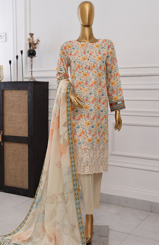 Anmol by HZ Textile Chikankari Lawn Unstitched 3 Piece Suit - ACE-1073 - HZ25ACE - Off White - Summer Collection