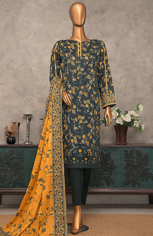 Meenakari by HZ Textile Embroidered Lawn Unstitched 3 Piece Suit - D-249 - HZ25MNK - Blue - Summer Collection