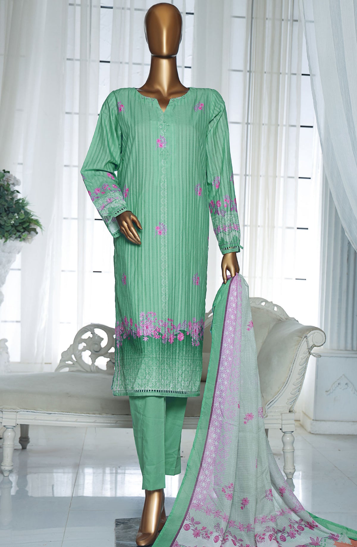 Ninokara by HZ Textile Printed Lawn Unstitched 3 Piece Suit - NP-1176 - HZ25NKP - Green - Summer Collection