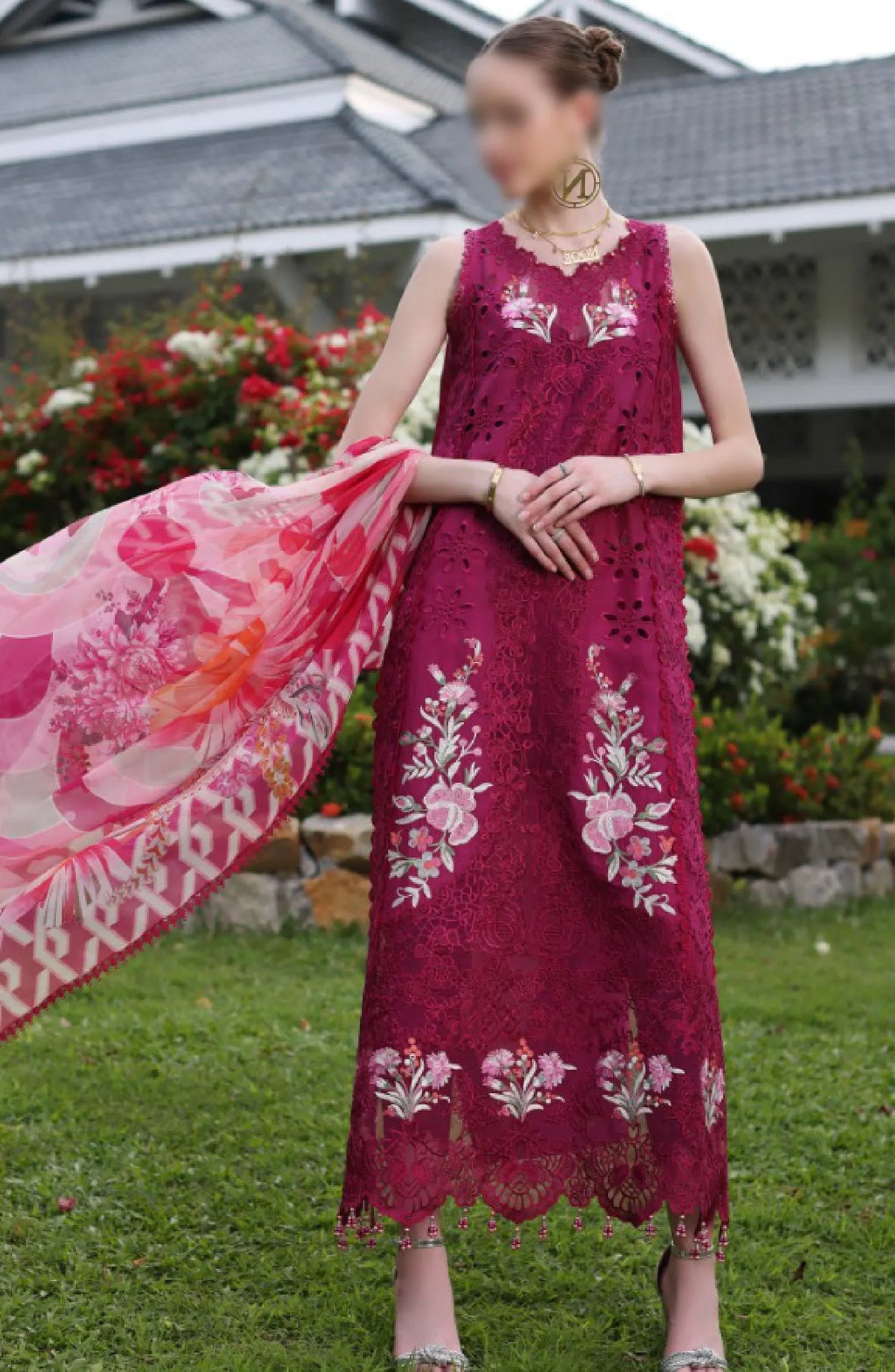 Noor By Saadia Asad Luxury Chikankari Lawn Collection 2024 - D 10  A