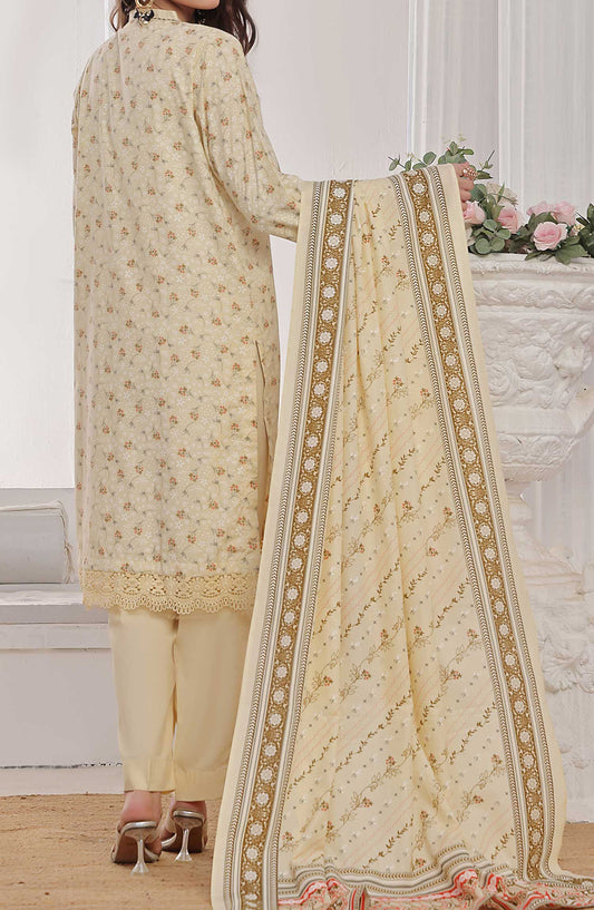 Amna Khadija Printed Wrinkle Free Untitched 3 Piece - 1148 A - AK25WFV20 - Cream - Casual Collection