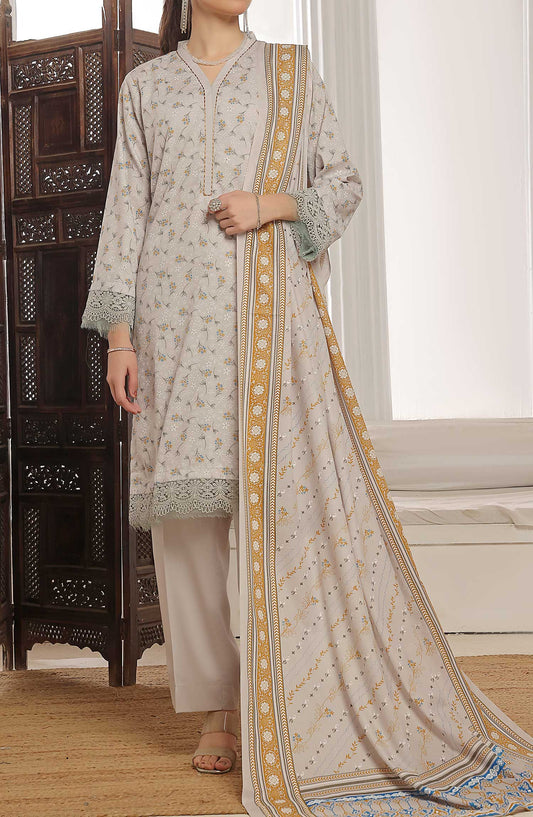 Amna Khadija Printed Wrinkle Free Unstitched 3 Piece - 1148 C - AK25WFV20 - Light Grey - Casual Collection