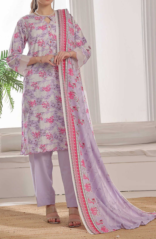 Amna Khadija Printed Wrinkle Free Unstitched 3 Piece - 1149 C - AK25WFV20 - Purple - Casual Collection