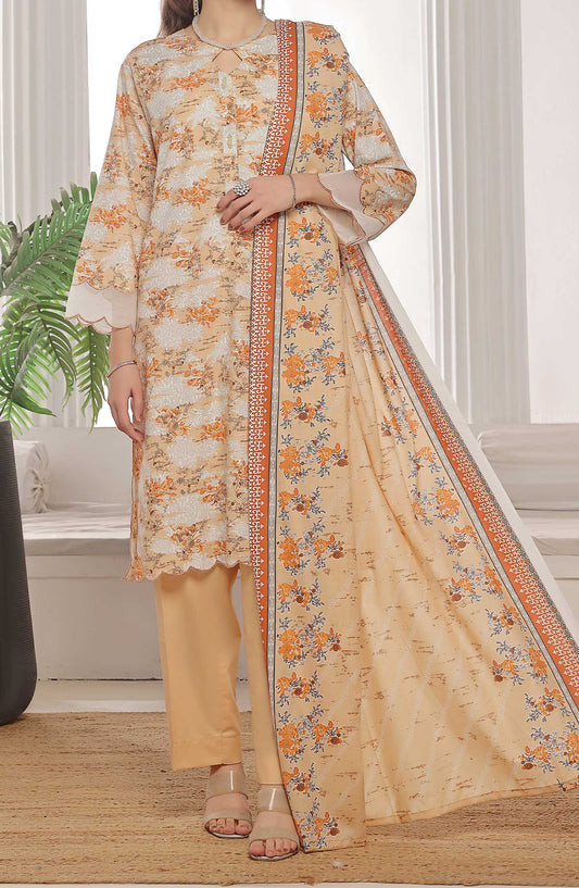 Amna Khadija Printed Wrinkle Free Unstitched 3 Piece - 1149 D - AK25WFV20 - Yellow - Casual Collection
