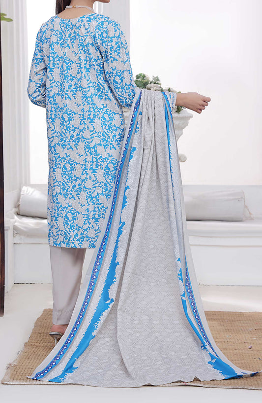 Amna Khadija Printed Wrinkle Free Unstitched 3 Piece - 1150 D - AK25WFV20 - Blue - Casual Collection
