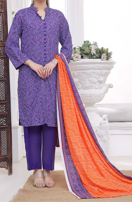 Amna Khadija Printed Wrinkle Free Unstitched 3 Piece - 1151 B - AK25WFV20 - Purple - Casual Collection