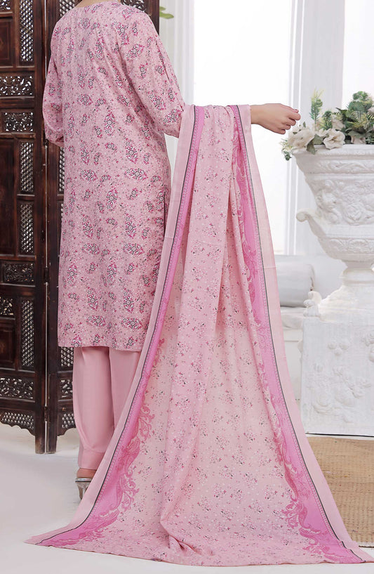 Amna Khadija Printed Wrinkle Free Unstitched 3 Piece - 1152 C - AK25WFV20 - Light Pink - Casual Collection