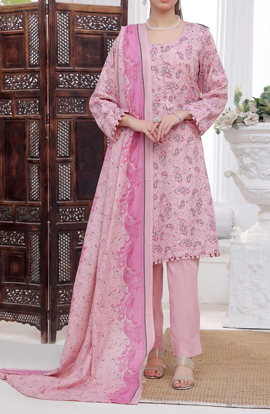Amna Khadija Printed Wrinkle Free Unstitched 3 Piece - 1152 C - AK25WFV20 - Light Pink - Casual Collection
