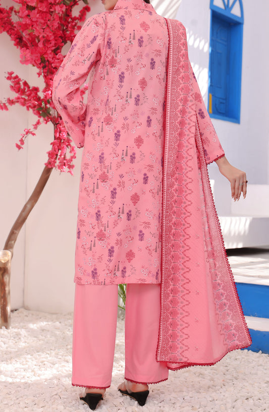 Amna Khadija Printed Wrinkle Free Unstitched 3 Piece Suit - 1157-A - AK25WFV26 - Pink - Casual Collection