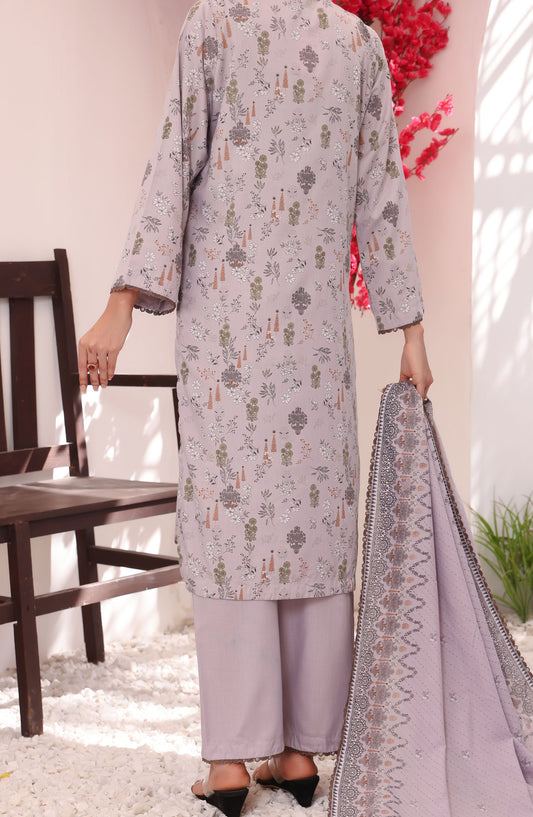 Amna Khadija Printed Wrinkle Free Unstitched 3 Piece Suit - 1157-B - AK25WFV26 - Grey - Casual Collection