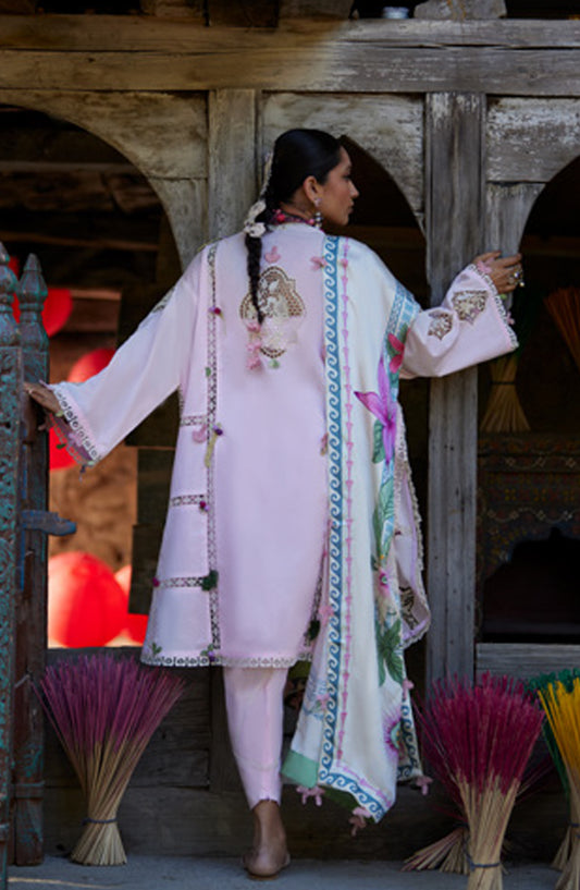 Kashmee by Elan Embroidered Lawn Unstitched 3 Piece Suit - 11A - EL26KSM - Pink - Summer Collection