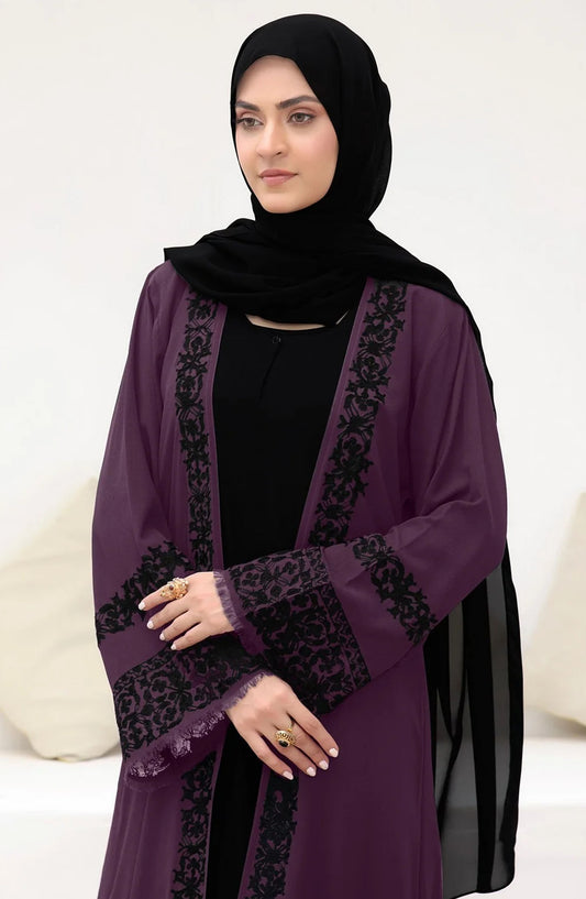 TGM25AB Women Embroidered Abaya Omera