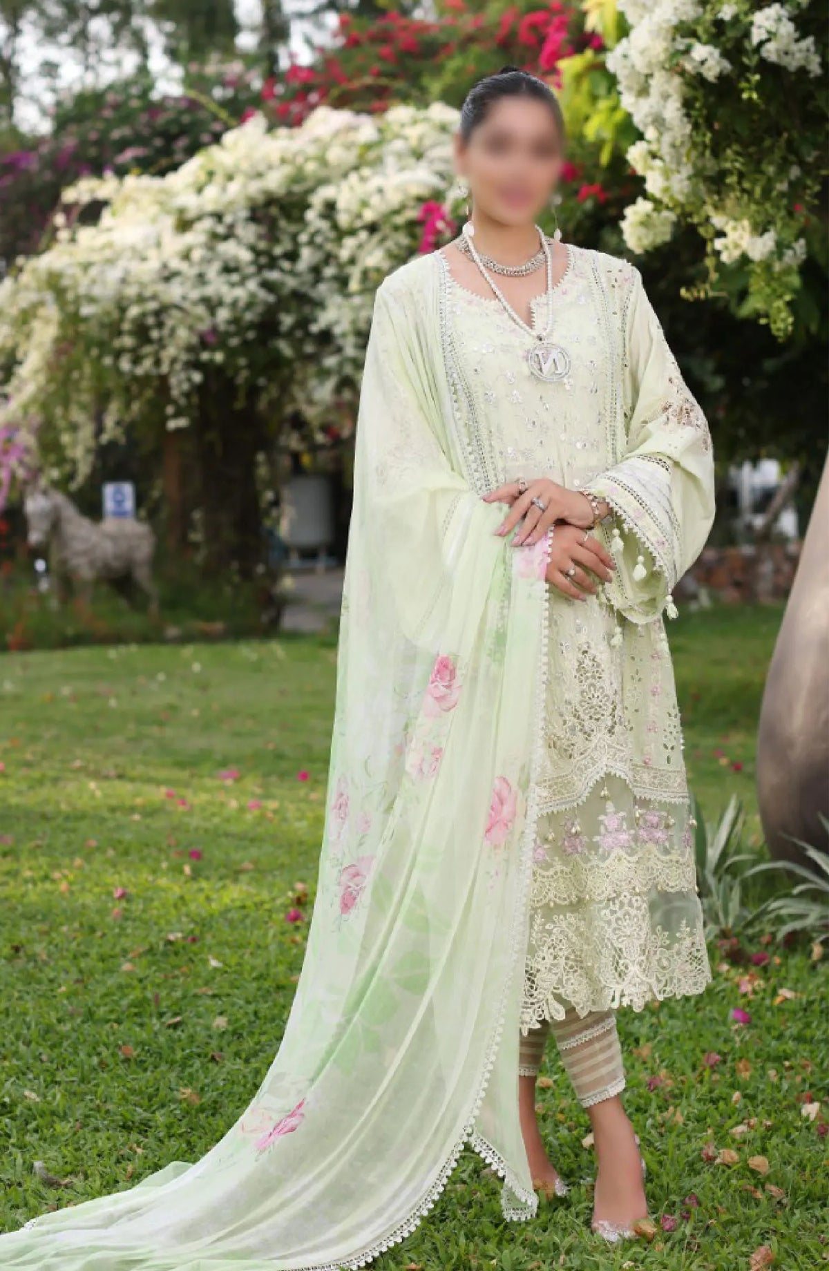 Noor By Saadia Asad Luxury Chikankari Lawn Collection 2024 - D 11 B