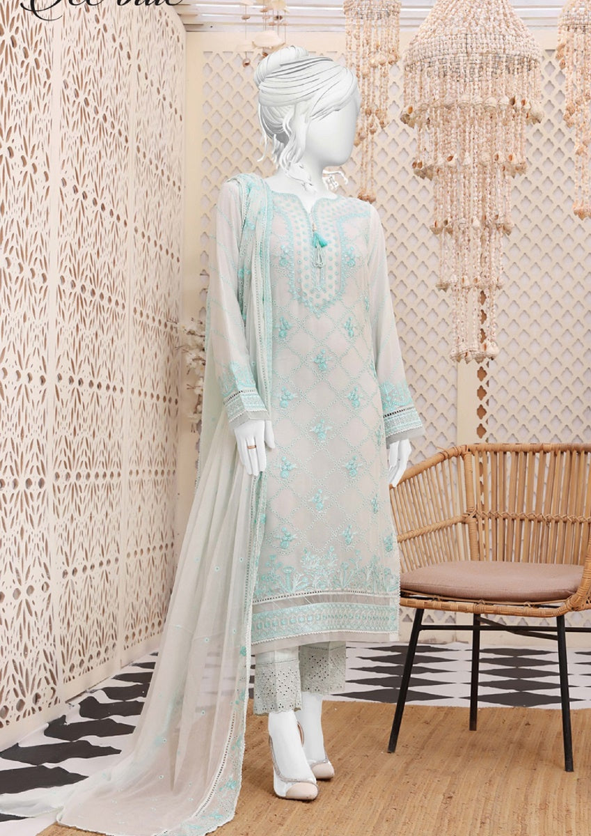 128 B ICE BLUE HZ Formals Chiffon Embroidered R8 A LILACW Vol 01