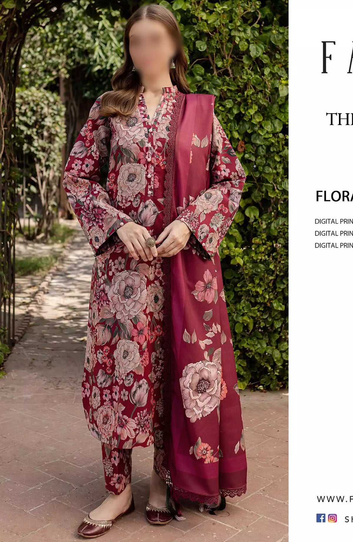 Farasha The Winter Whispers Unstitched Khaddar 2024 - 12 FLORA