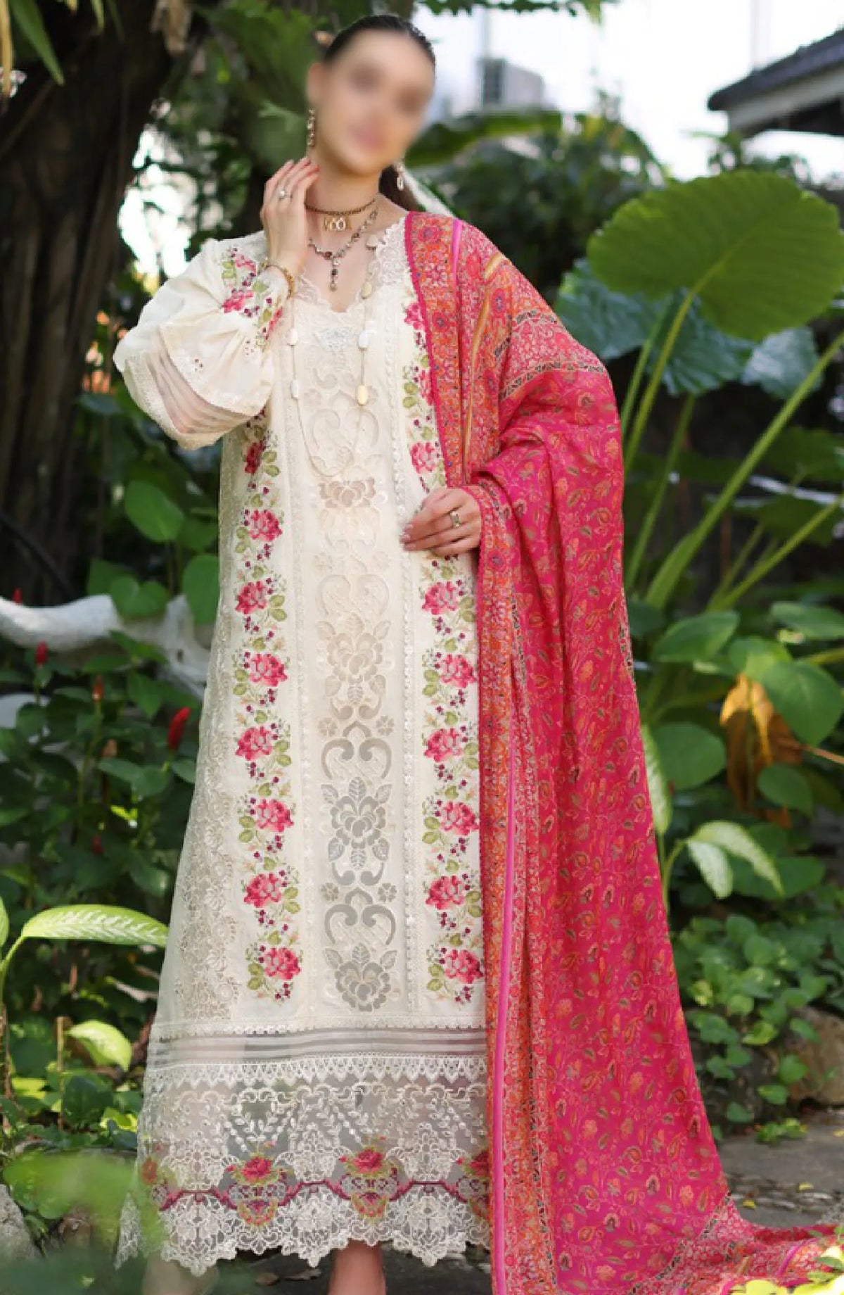 Noor By Saadia Asad Luxury Chikankari Lawn Collection 2024 - D 12 B