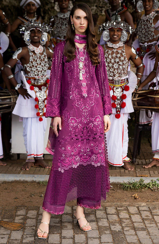 Manaram by Mushq Embroidered Lawn Unstitched 3 Piece Suit - Eternal Beat - MQ25MLL - Purple - Summer Collection