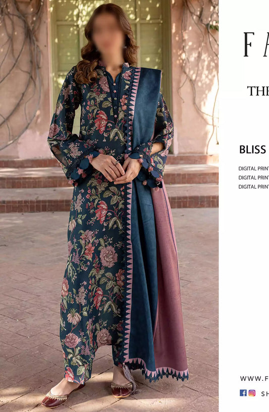 Farasha The Winter Whispers Unstitched Khaddar 2024 - 15 BLISS