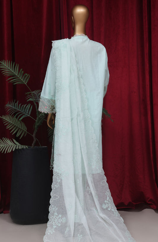 Bin Saeed Embroidered Cotton Stitched 3 Piece Suit - LF-137 - BS25PCV3 - Blue - Summer Collection