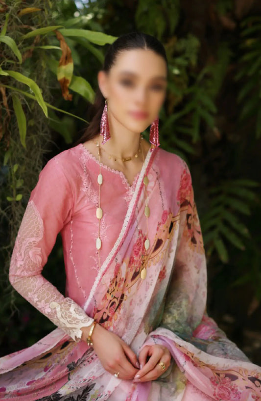 Noor By Saadia Asad Luxury Chikankari Lawn Collection 2024 - D 01 A