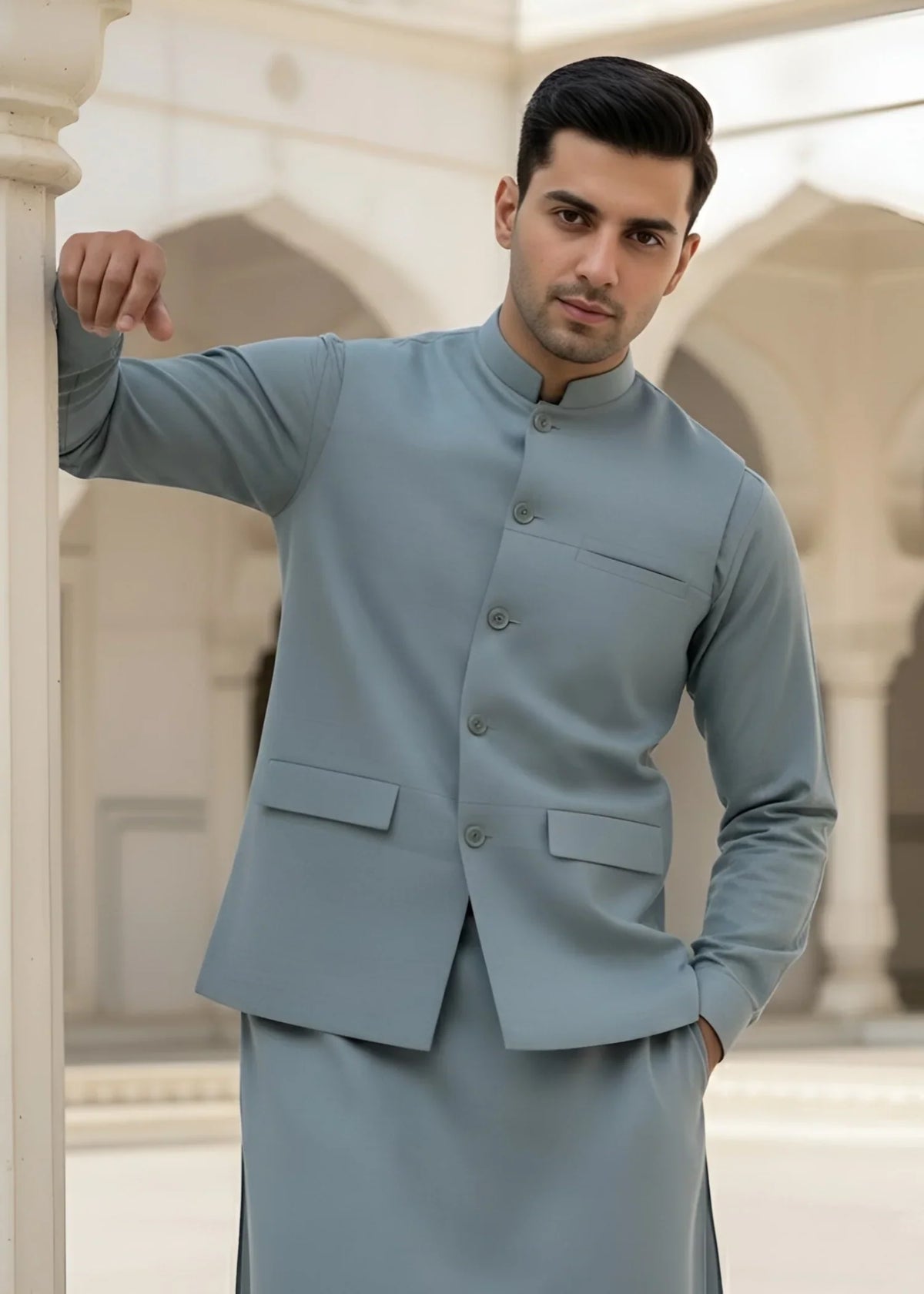 Pastel Green Suit (3 Piece)