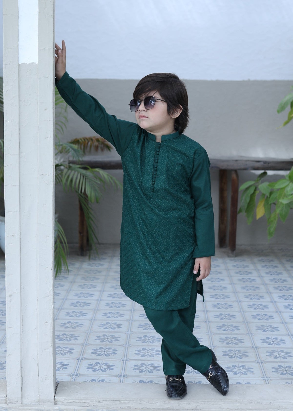 Dark Green Kurta Trouser - KE 033
