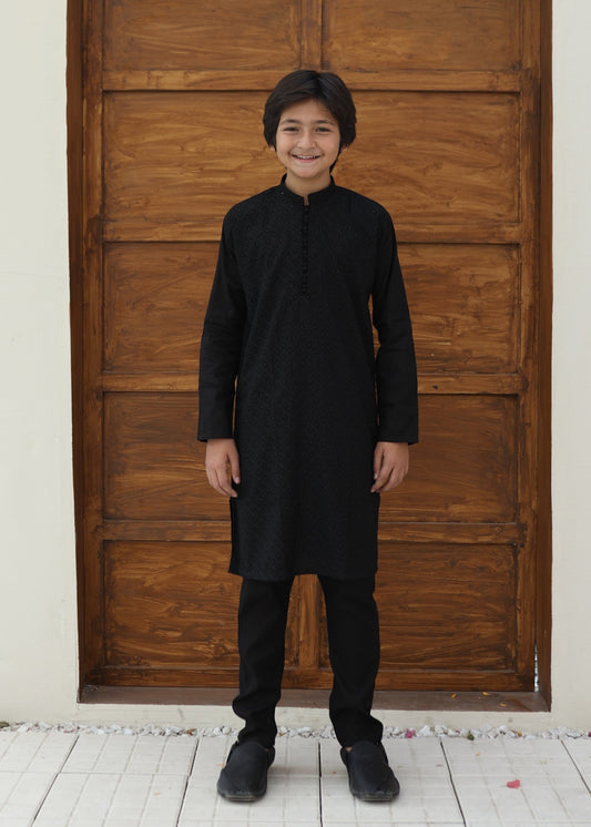 Raven Black chicken Kurta Trouser - KE 037
