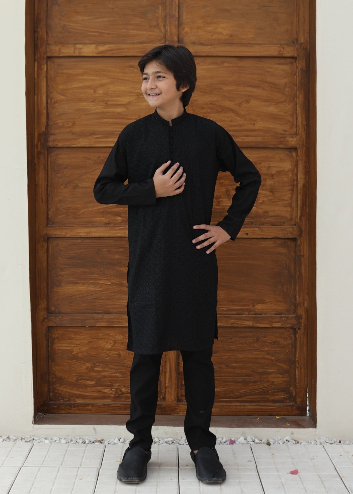 Raven Black chicken Kurta Trouser - KE 037