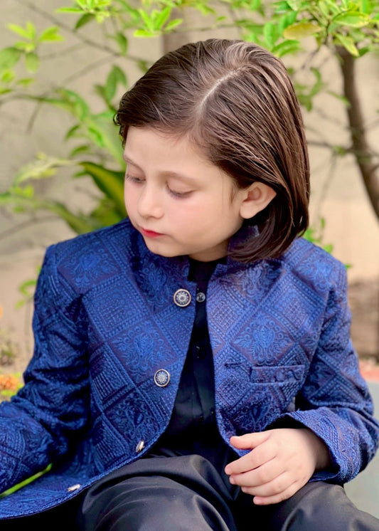 Royal blue Prince coat suit - P8