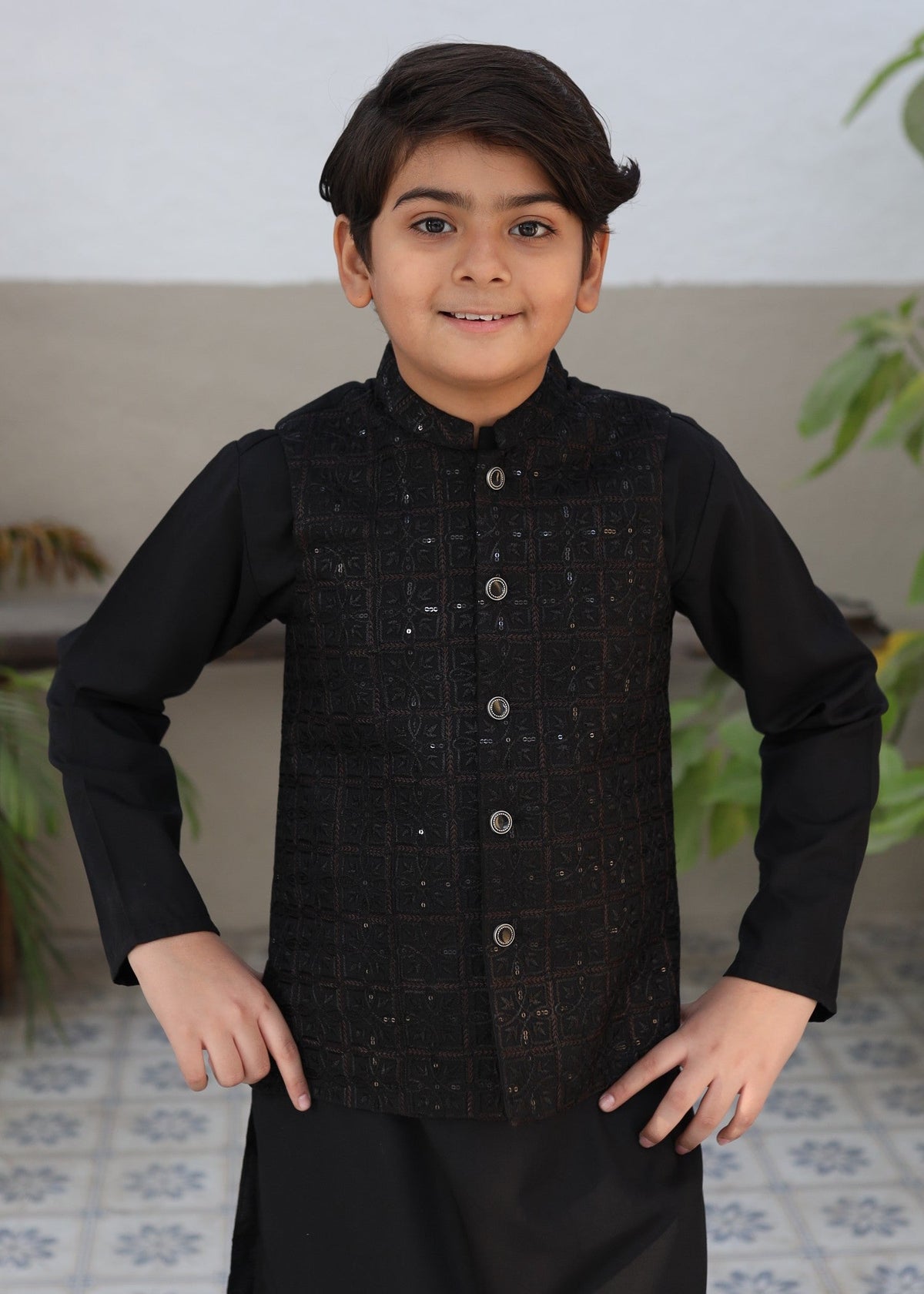 Onyx Waistcoat Suit AHW-040